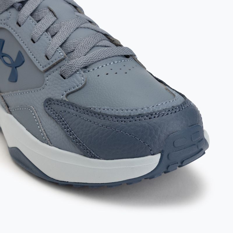Men's training shoes Under Armour Edge Leather gravel/blue fog/blackout navy 7
