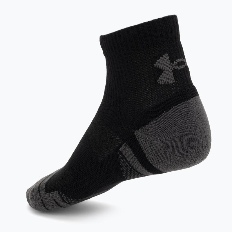 Socks Under Armour Perf Tech Qtr 3 pack ultimate black/ultimate black/jet gray 2