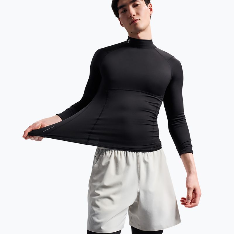 Men's training longsleeve Under Armour Coldgear Elite Comp Mock ultimate black/ultimate black/reflective 4