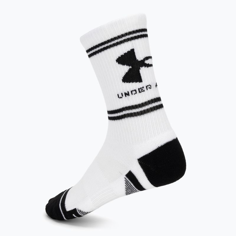 Socks Under Armour Perf Tech Nov Crew 3 pack white/white/ultimate black 2