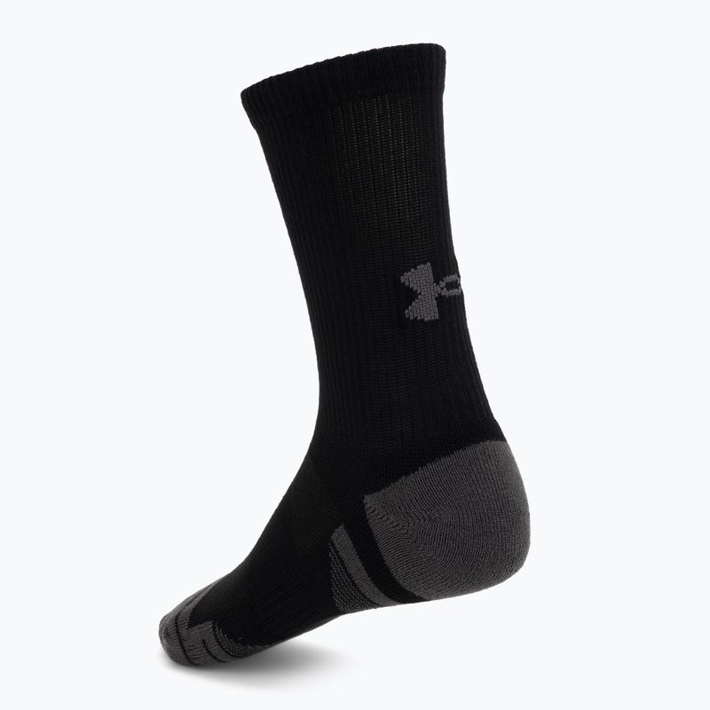 Socks Under Armour Perf Tech Crew 3 pack ultimate black/ultimate black/jet gray 2