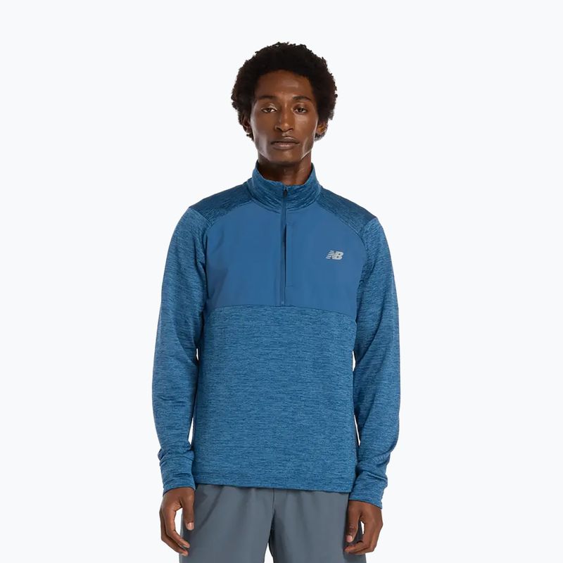 Men's running longsleeve New Balance Athletics Heat Grid 1/2 Zip dark shoreline