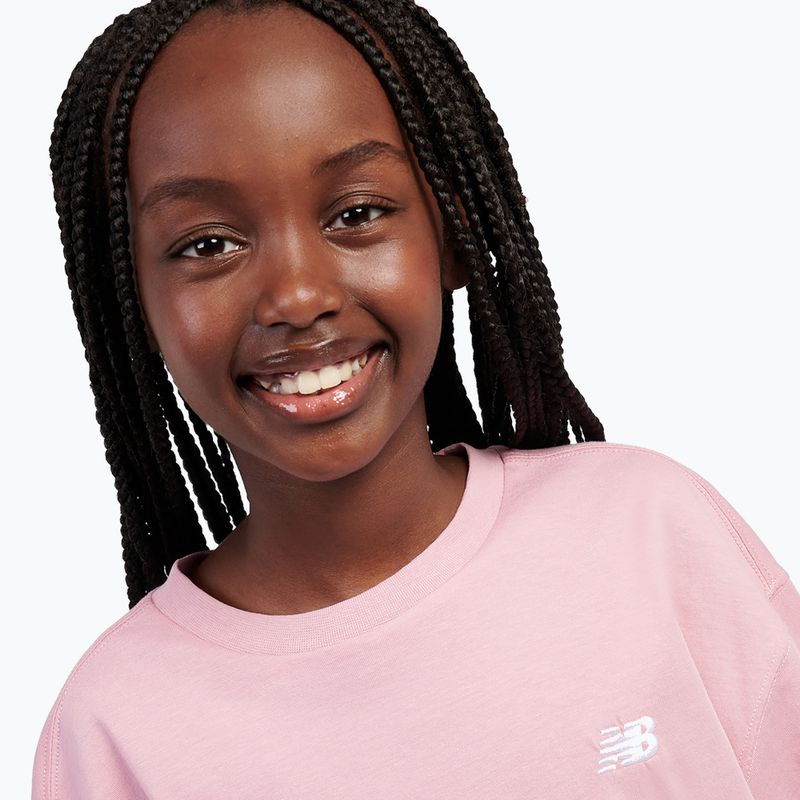 Children's T-shirt New Balance Jersey Small Logo Tee pink taffy 5