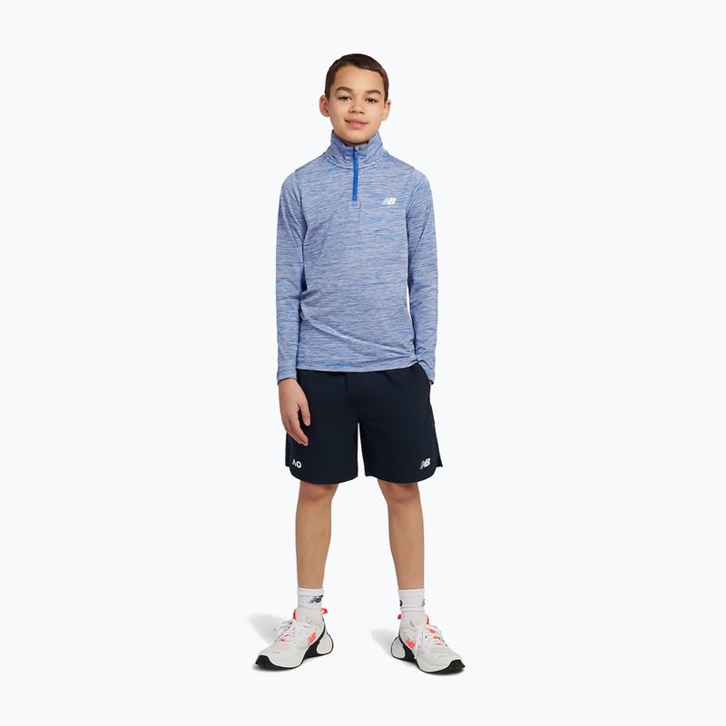 Children's sweatshirt New Balance Athletics Quarter Zip Funnel blue gemstone 2