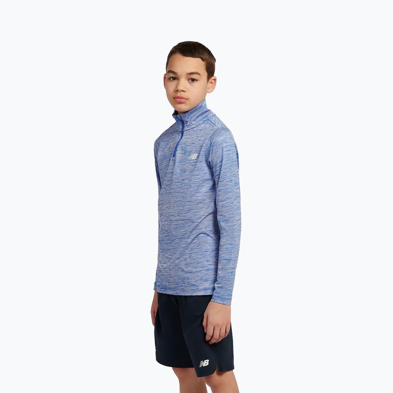 Children's sweatshirt New Balance Athletics Quarter Zip Funnel blue gemstone 4
