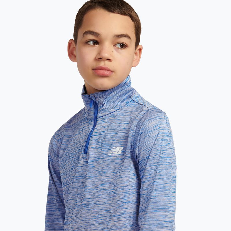 Children's sweatshirt New Balance Athletics Quarter Zip Funnel blue gemstone 5