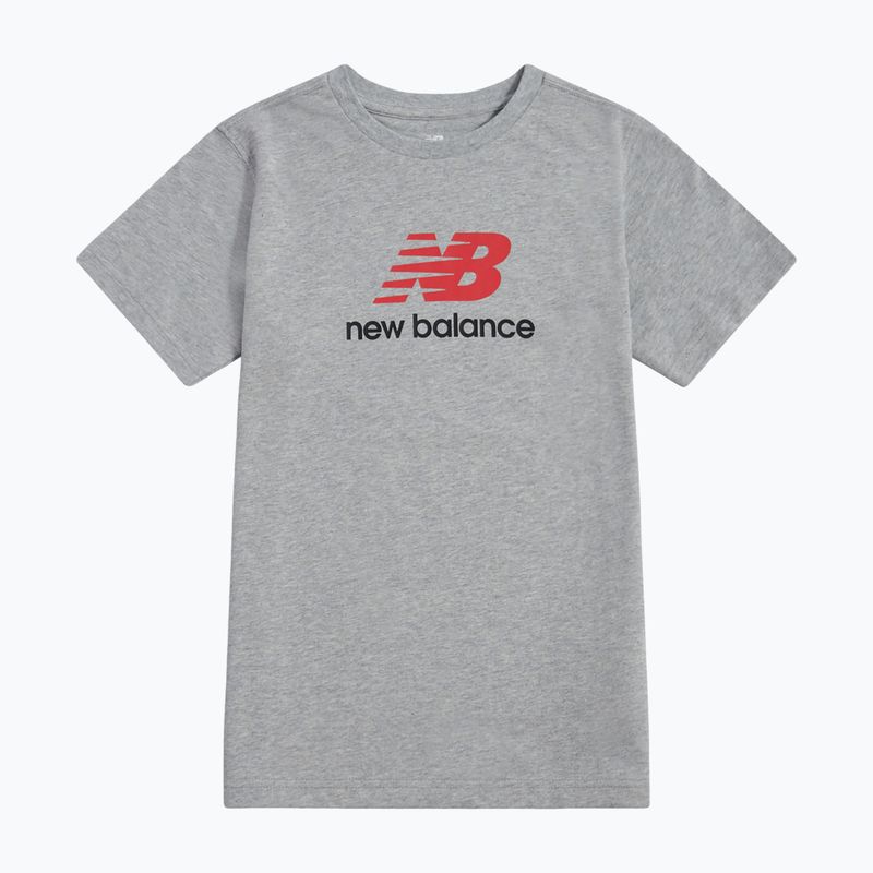 Children's T-shirt New Balance Jersey Stacked Logo Tee athletic grey heather 6