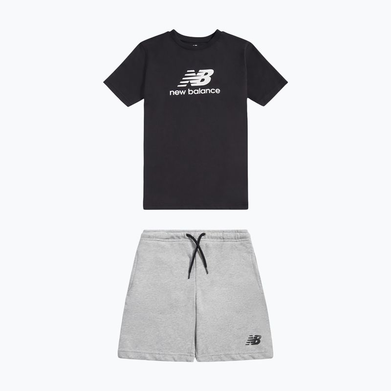 Children's set New Balance Stacked Logo Tee & FT Short nb caviar 8