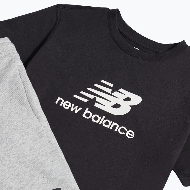 Children's set New Balance Stacked Logo Tee & FT Short nb caviar 10
