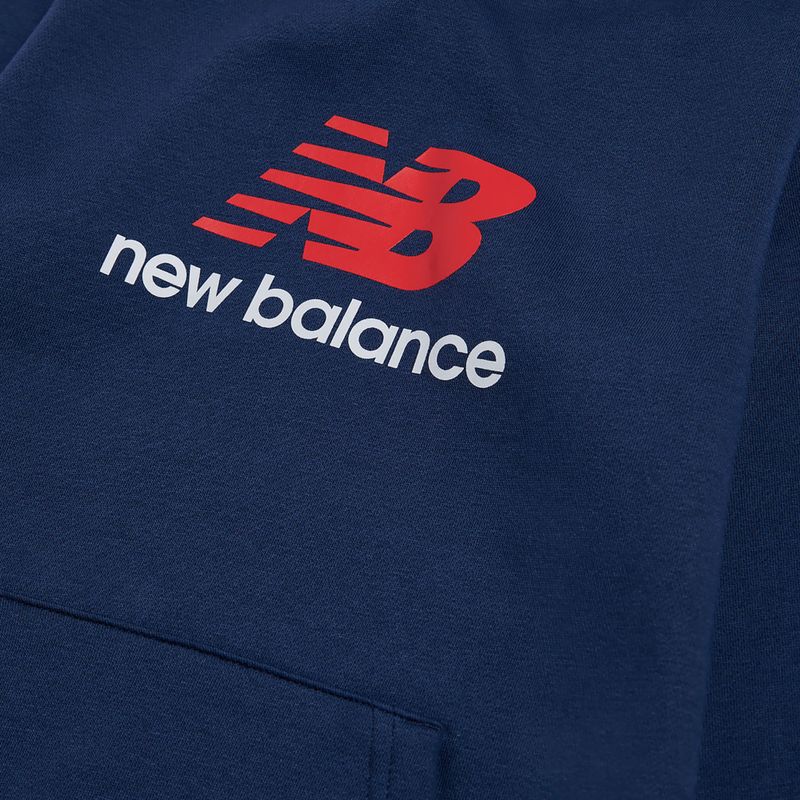 Children's sweatshirt New Balance BB Stacked Logo Hoodie nb navy 3
