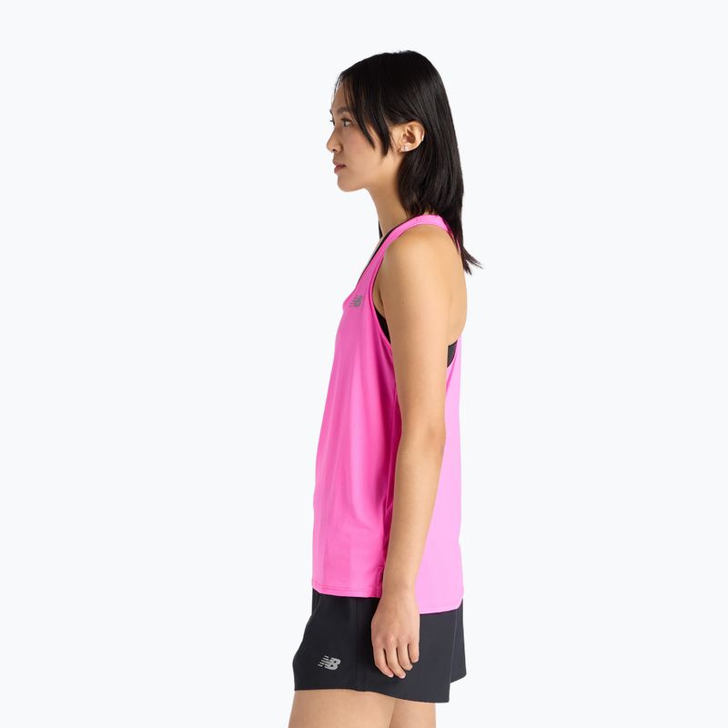 Women's running top New Balance Sport Essentials Tank pink heat 3