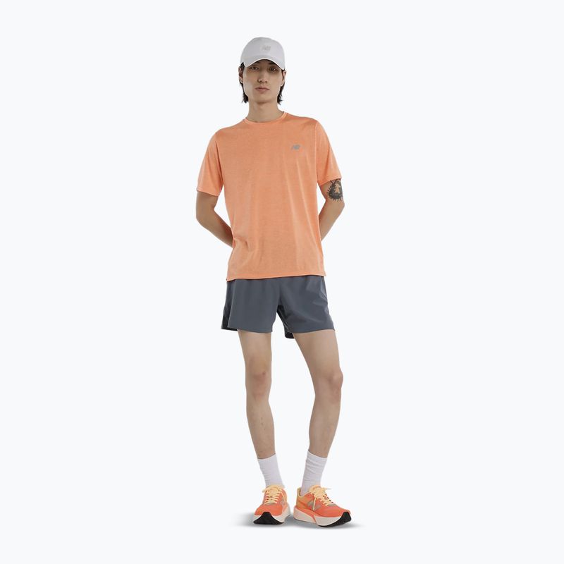 Men's T-shirt New Balance Athletics Run tangerine heat 2