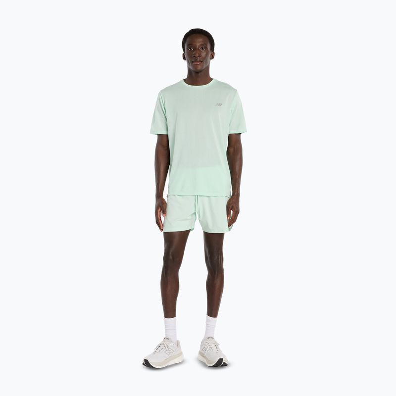 Men's T-shirt New Balance Athletics Run cosmic jade heather 2