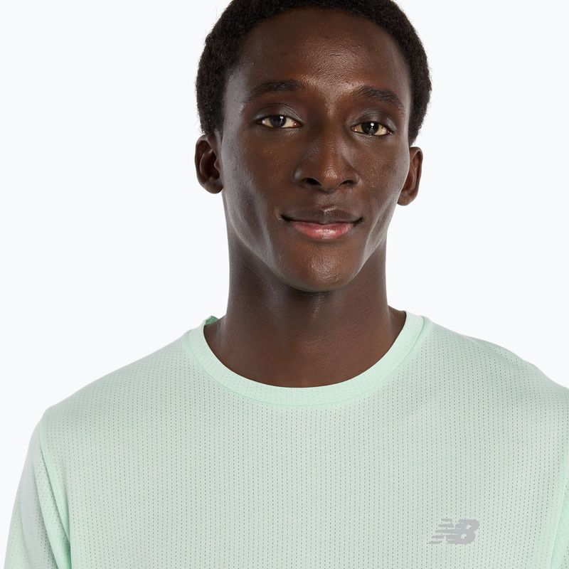 Men's T-shirt New Balance Athletics Run cosmic jade heather 5