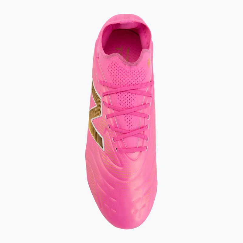 Football boots New Balance Tekela Elite Low V5 FG pink heat/metallic gold/pink satin 5