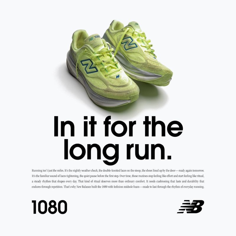 Men's running shoes New Balance 1080'S V15 afterglow/blue bird/silver metallic 8