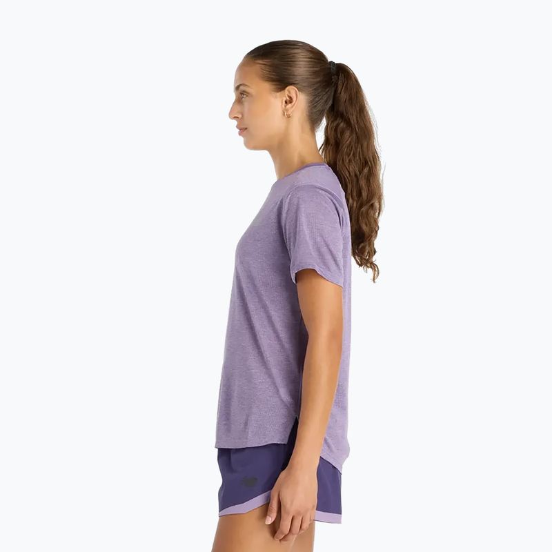 Women's T-shirt New Balance Athletics candied violet heather 4