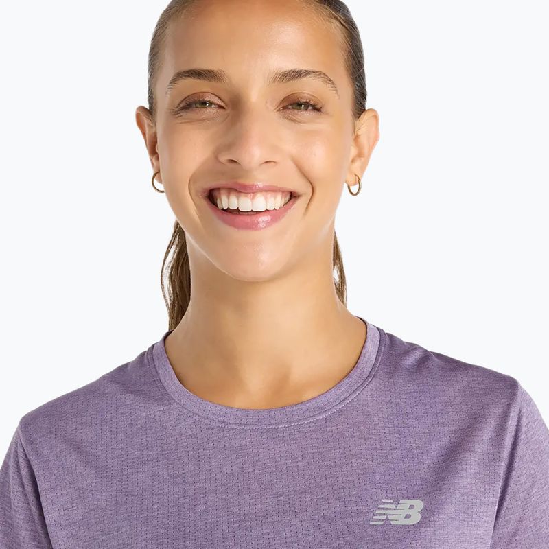 Women's T-shirt New Balance Athletics candied violet heather 5