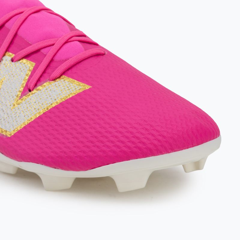Children's football boots New Balance Furon Team V8 FG pink heat/sea salt/gold metallic 7