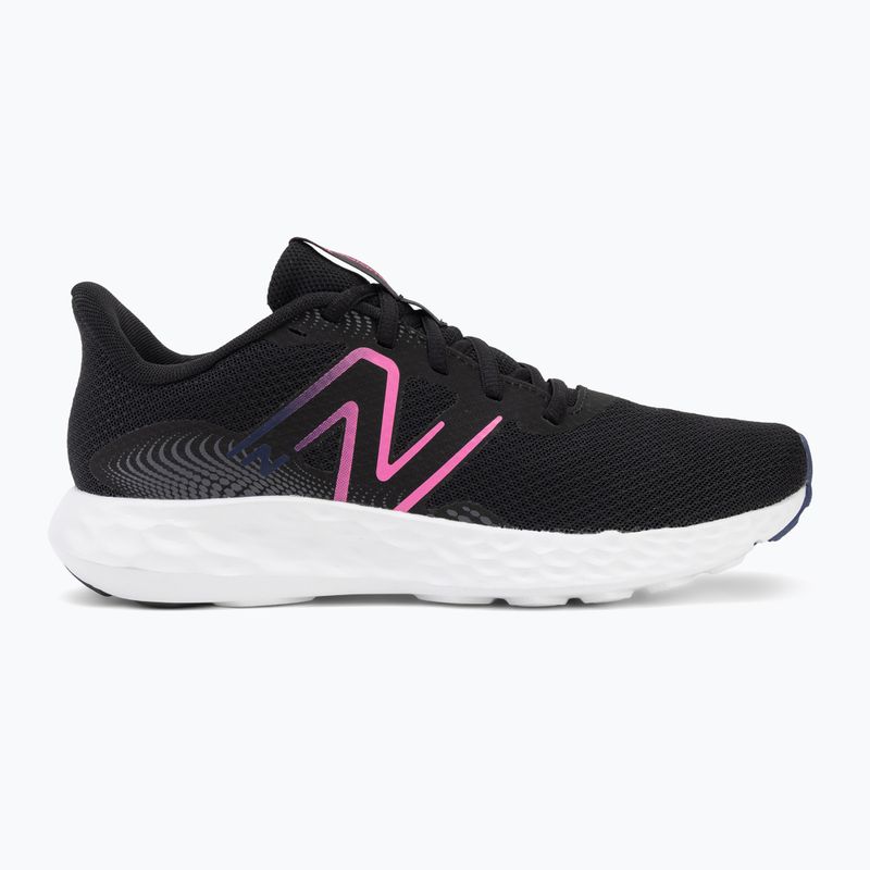 Women's running shoes New Balance Fresh Foam 411's V3 black/real pink/blue oyster 2