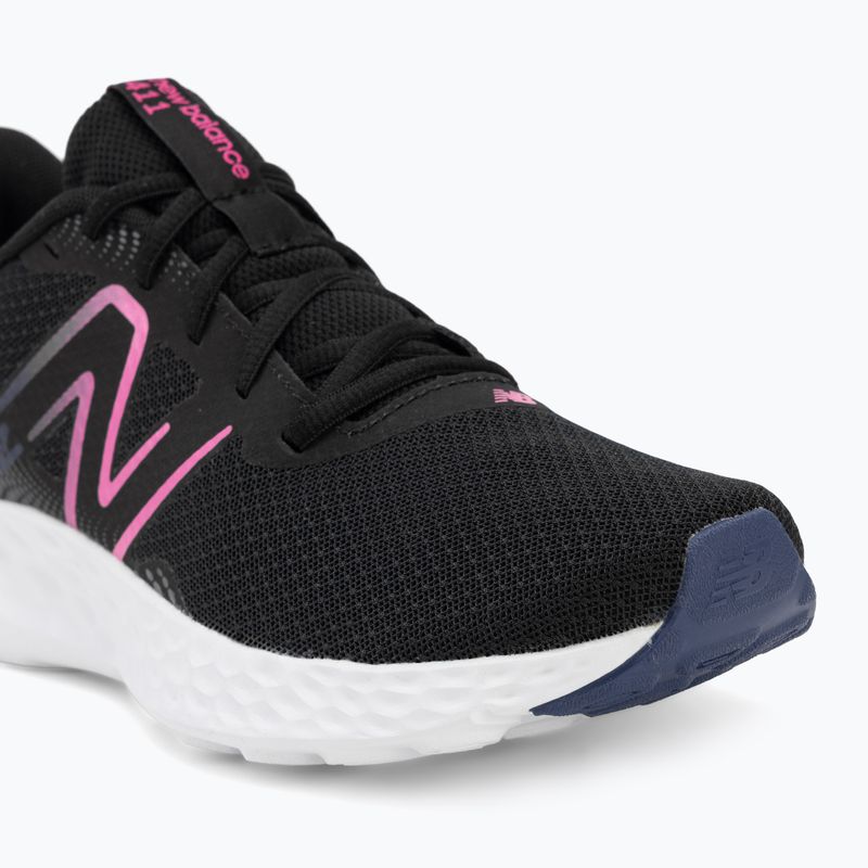 Women's running shoes New Balance Fresh Foam 411's V3 black/real pink/blue oyster 7