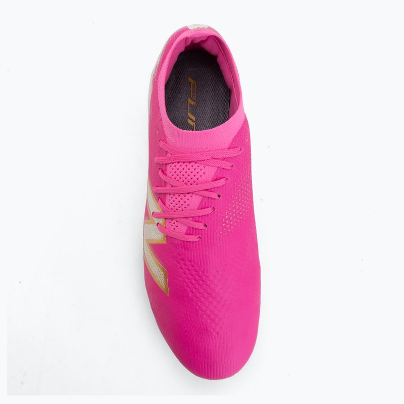 Football boots New Balance Furon Elite V8 SG pink heat/sea salt/gold metallic 5