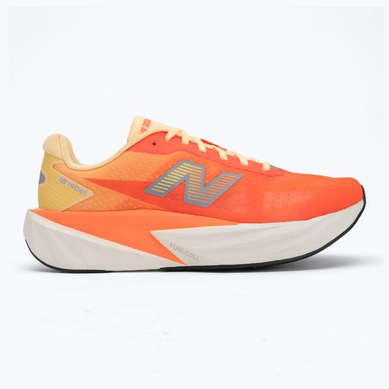 Men's running shoes New Balance FuelCell Rebel V5 tangerine heat/silver metallic 2