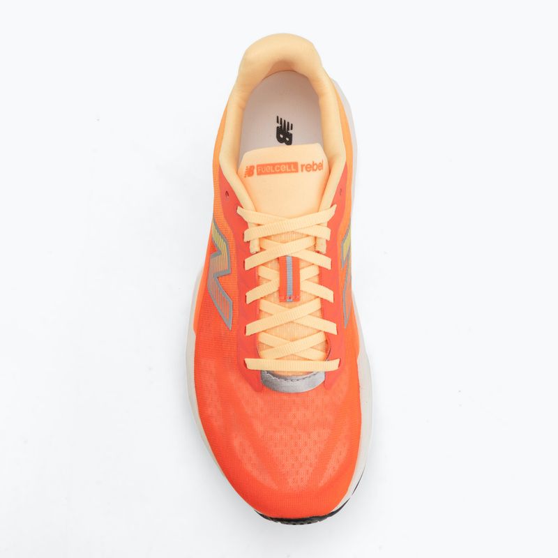 Men's running shoes New Balance FuelCell Rebel V5 tangerine heat/silver metallic 5