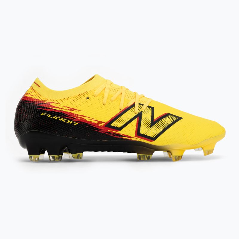 Football boots New Balance Furon Elite V8 FG punch yellow/black 100/fire cracker 2