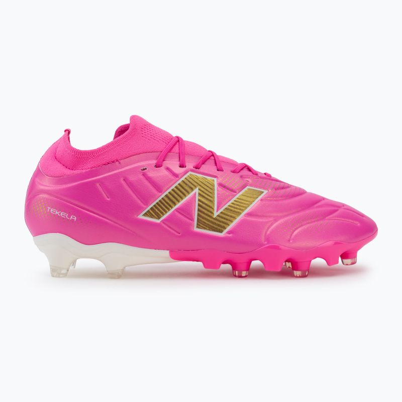Football boots New Balance Tekela Team Low V5 FG pink heat/metallic gold/pink satin 2