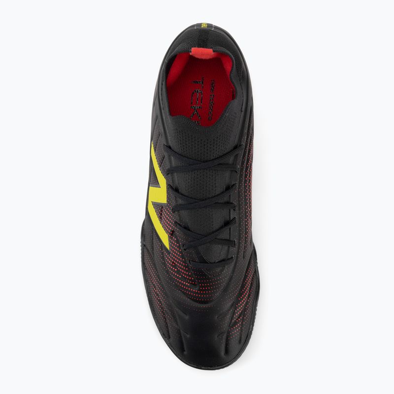 Football boots New Balance Tekela Team Low V5 IN black 100/punch yellow/fire cracker 5