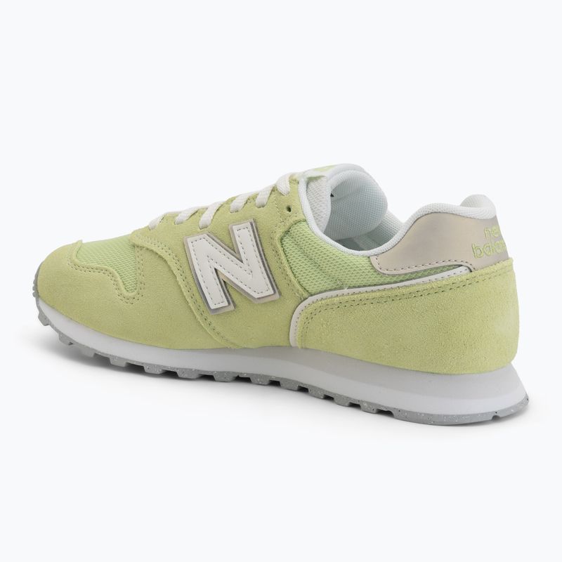 Women's shoes New Balance 373's V2 dry lime/dark silver metallic 3