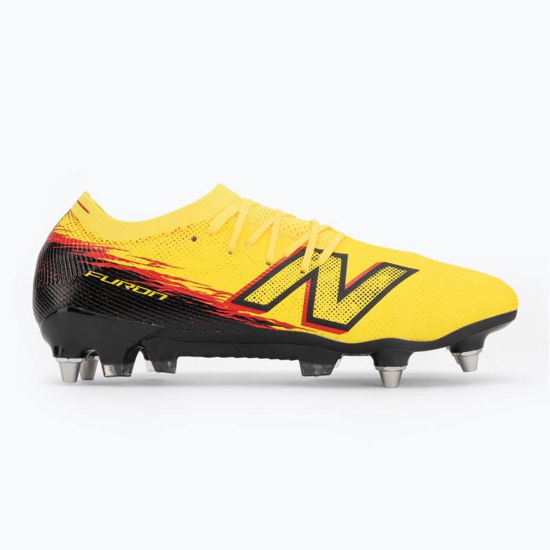 Football boots New Balance Furon Elite V8 SG punch yellow/black 100/fire cracker 2