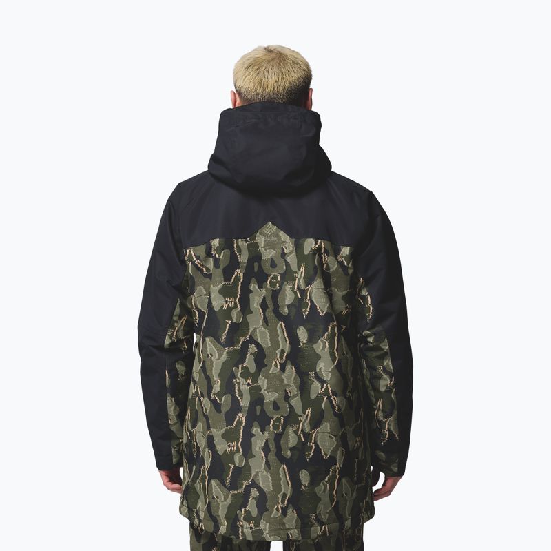 Men's snowboard jacket Columbia Coreshot Print greenscape treebark print/black 3