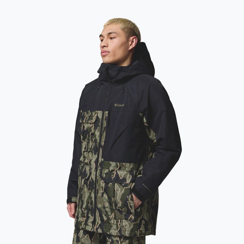 Men's snowboard jacket Columbia Coreshot Print greenscape treebark print/black 4