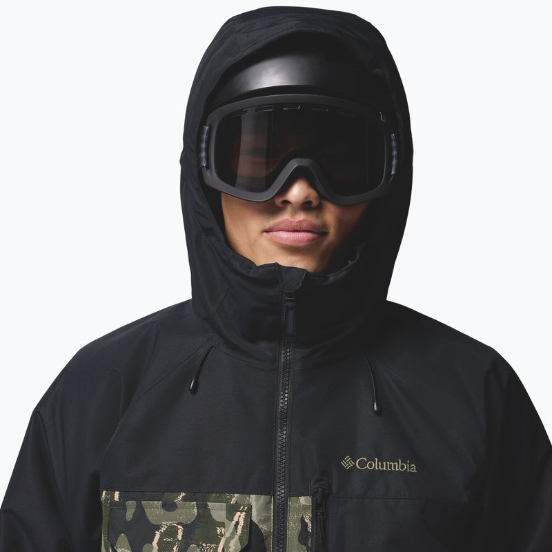 Men's snowboard jacket Columbia Coreshot Print greenscape treebark print/black 5