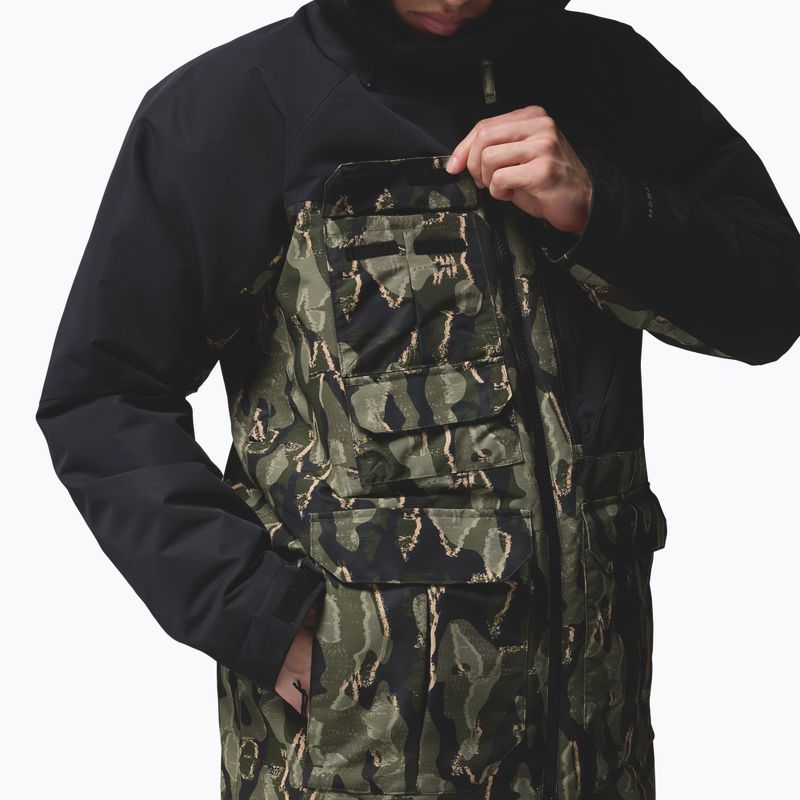 Men's snowboard jacket Columbia Coreshot Print greenscape treebark print/black 6