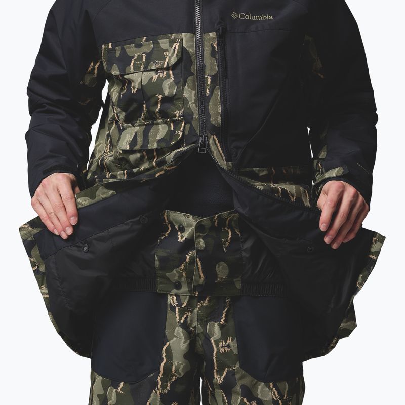 Men's snowboard jacket Columbia Coreshot Print greenscape treebark print/black 7