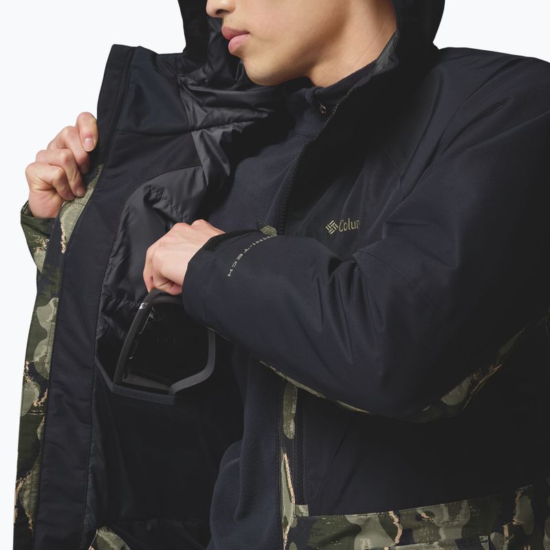 Men's snowboard jacket Columbia Coreshot Print greenscape treebark print/black 9