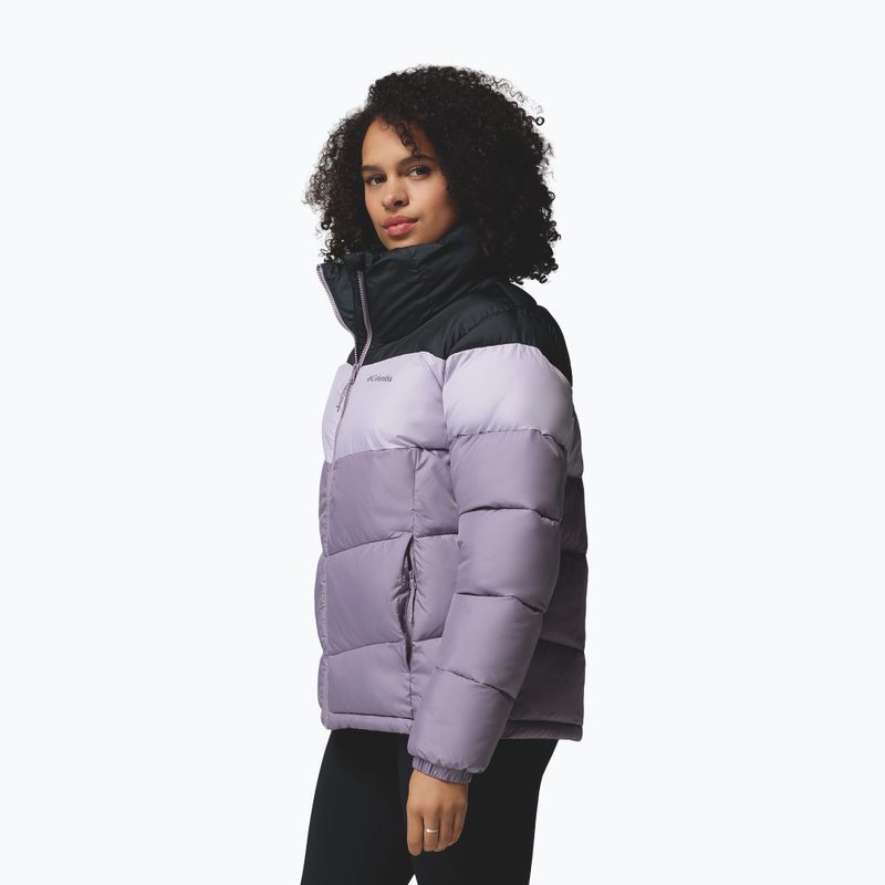 Women's insulated jacket Columbia Puffect II Colorblock shale purple/lavender pearl/black 4