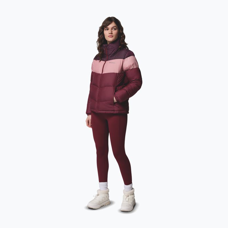 Women's insulated jacket Columbia Puffect II Colorblock rich wine/eraser pink/moonvista 2