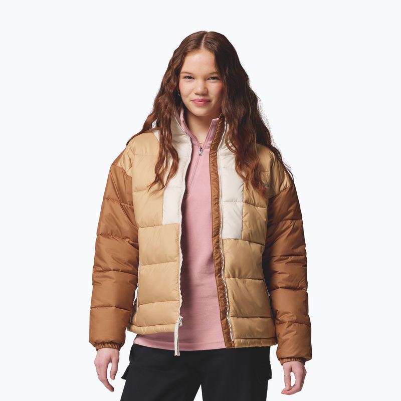 Women's insulated jacket Columbia Pike Lake canoe/camel brown/dark stone 5