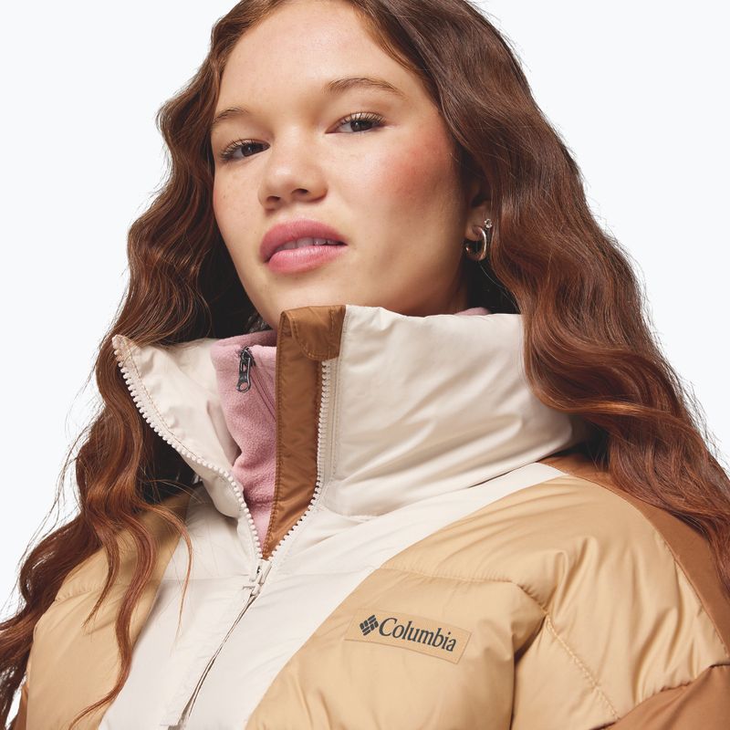 Women's insulated jacket Columbia Pike Lake canoe/camel brown/dark stone 8