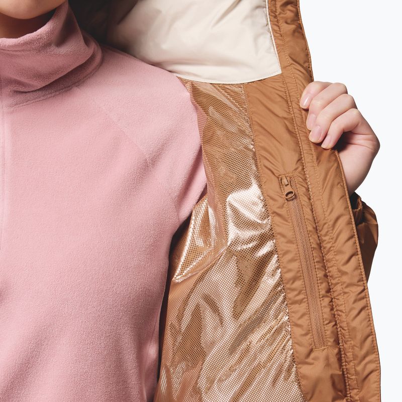 Women's insulated jacket Columbia Pike Lake canoe/camel brown/dark stone 10