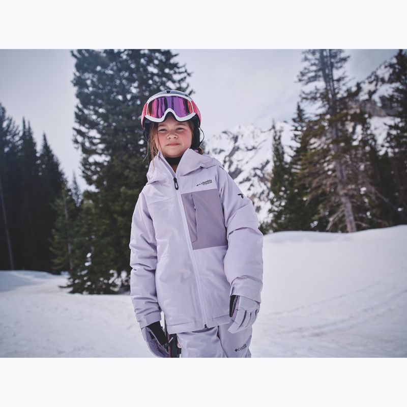 Children's ski jacket Columbia Holcomb Grove lavender pearl/shale purple 12