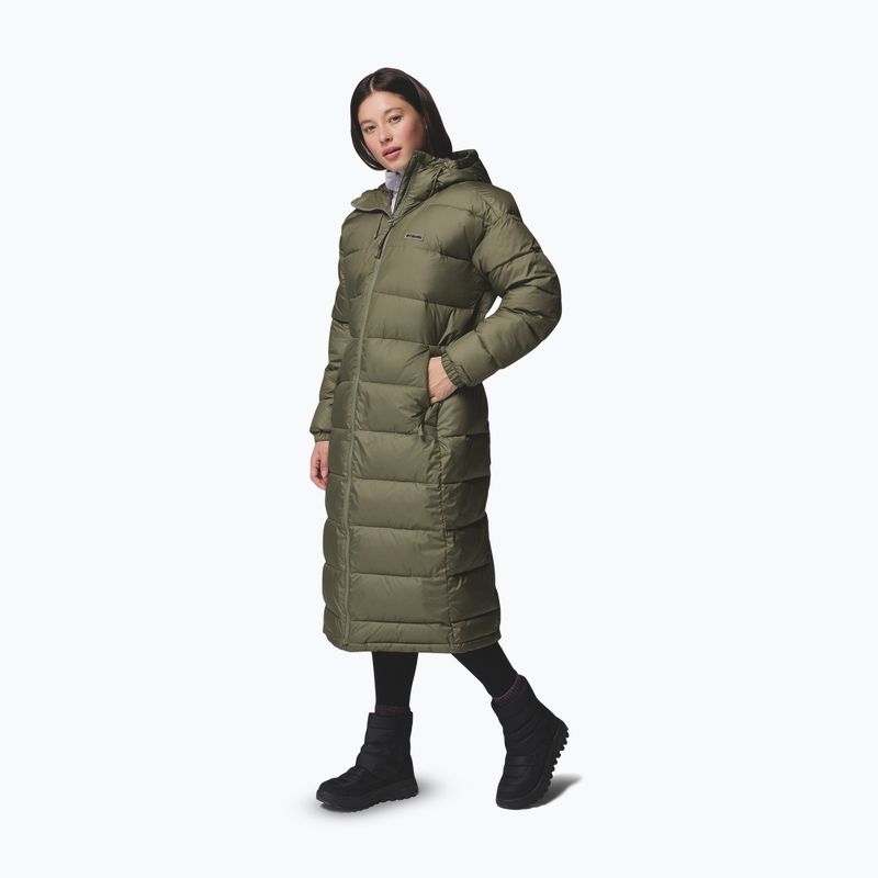 Women's insulated coat Columbia Pike Lake III Long stone green 4