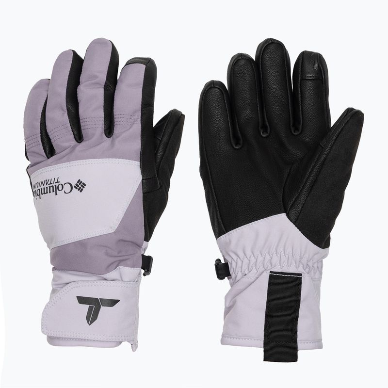 Women's trekking gloves Columbia PowBound lavender pearl/shale purple/black