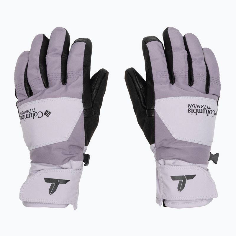 Women's trekking gloves Columbia PowBound lavender pearl/shale purple/black 2