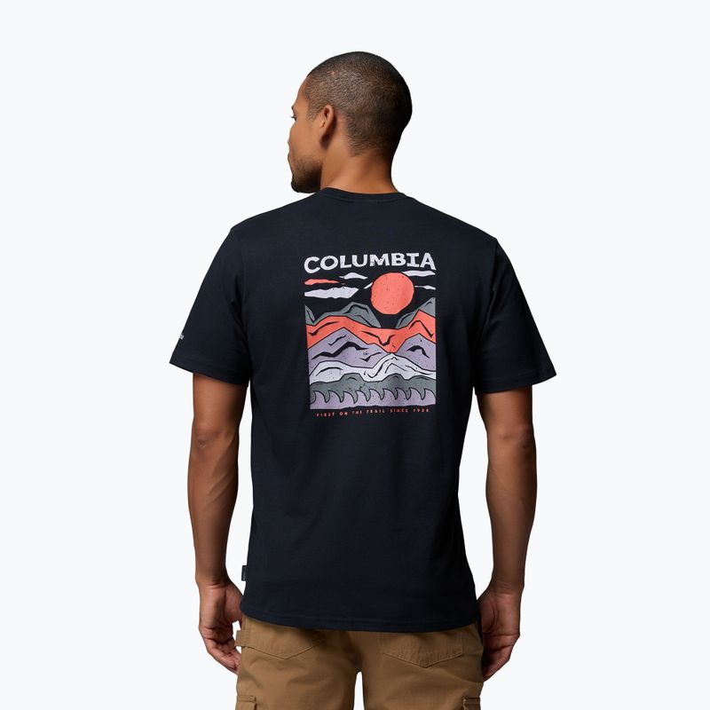 Trekking T-shirt męska Columbia Explorers Canyon Back black/peaks and waves 3