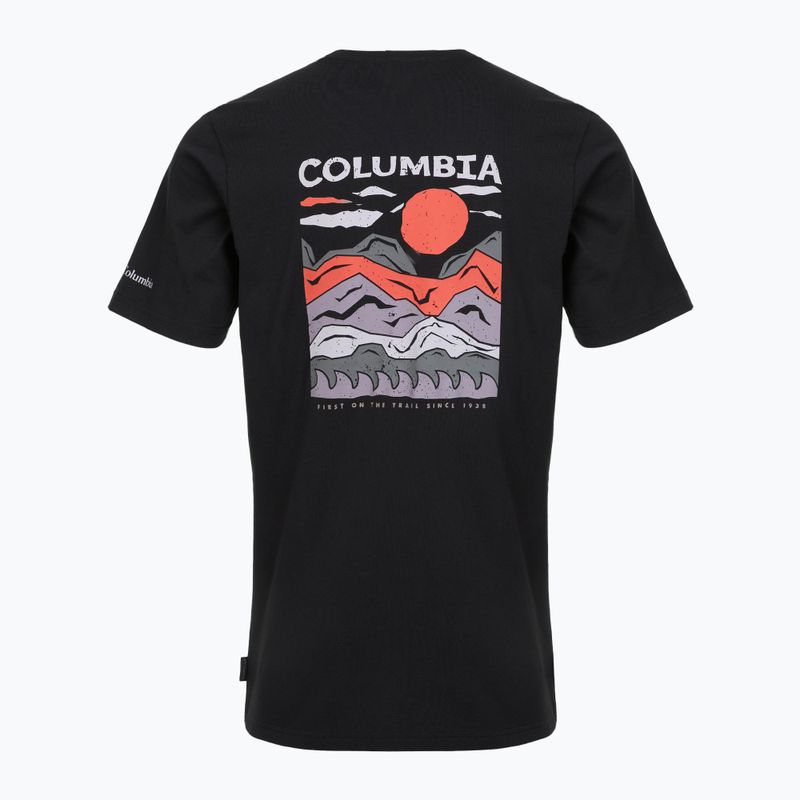 Trekking T-shirt męska Columbia Explorers Canyon Back black/peaks and waves 2